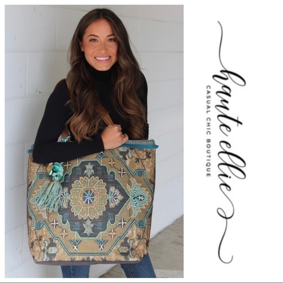 Retro Bohemian Carpet Bag Tote - Picture 3 of 8